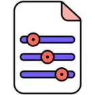 A file icon featuring a prominent red dot, indicating a specific status or alert.
