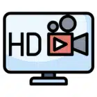  HD video recorder icon featuring a sleek design, symbolizing high-quality video capture and recording capabilities.