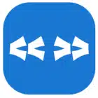 App store icon featuring a stylized shopping bag with a colorful design, representing digital app downloads and purchases.