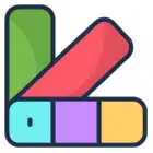  A vibrant, colorful letter 'K' designed with playful shapes and patterns, showcasing creativity and fun.

