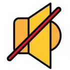 Icon representing silence, featuring a crossed-out speaker symbol to indicate no sound.