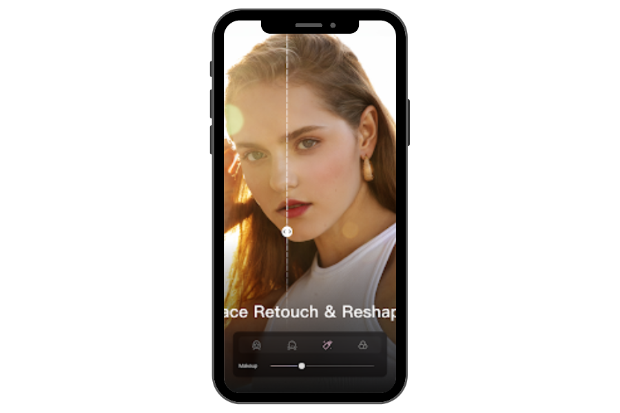 face retouch feature of wink mod apk 